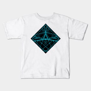 Rhombus with turquoise ornament. #illustration Kids T-Shirt